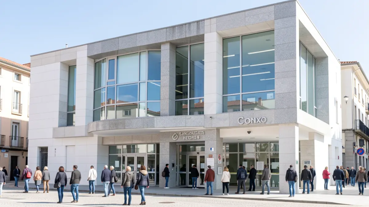 Fachada do centro de saúde de Conxo en Santiago de Compostela tras a súa reforma.