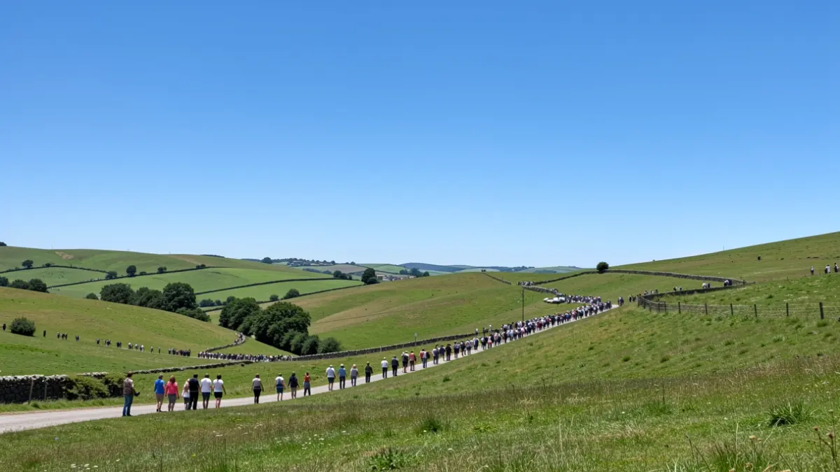 Imagen genérica de un cielo despejado sobre el paisaje rural de Galicia.