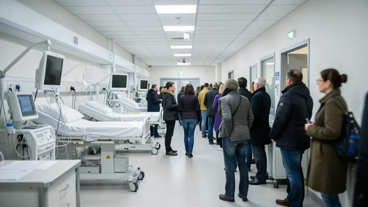 Imaxe xenérica dunha sala de urxencias hospitalaria galega.