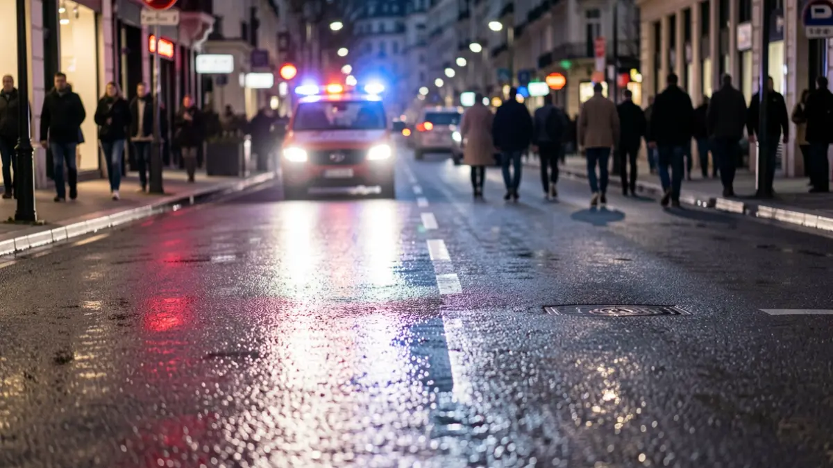Imagen genérica de luces de emergencia en una calle urbana.