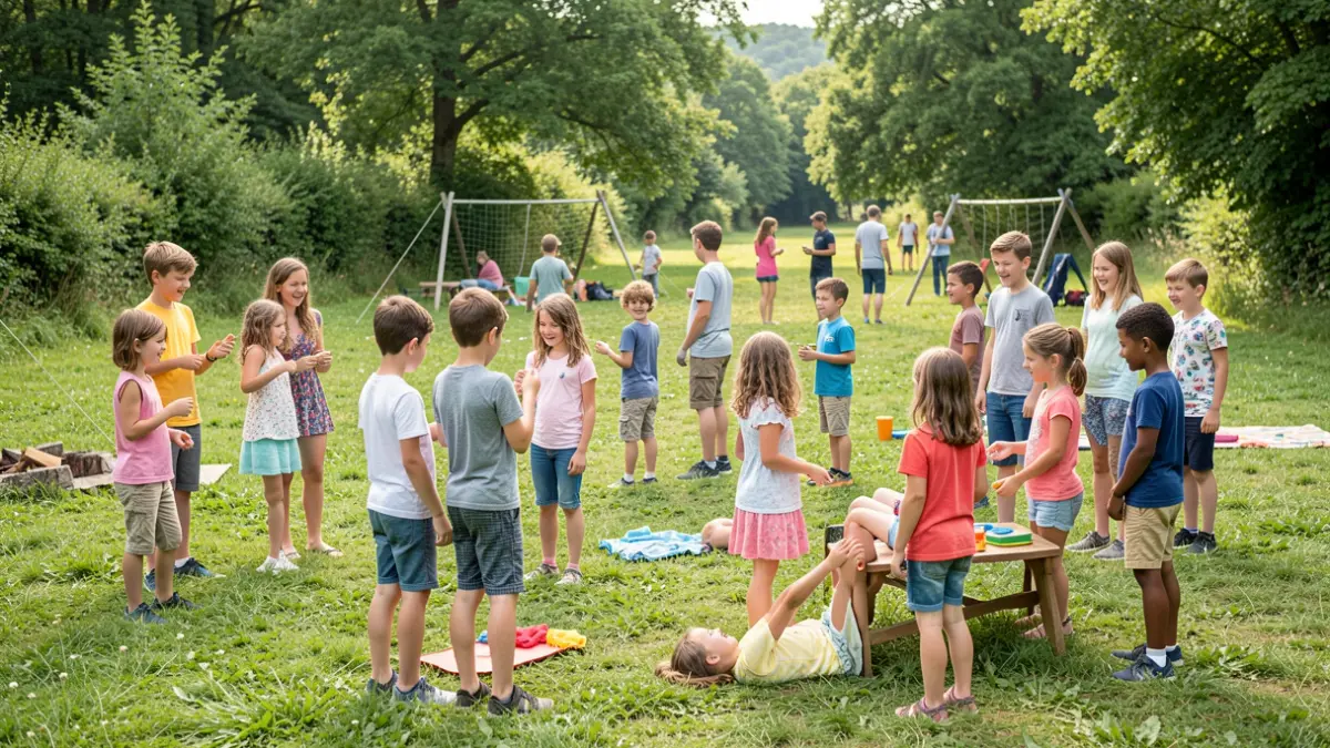 Imagen genérica de niños y niñas participando en un campamento de verano inclusivo en Galicia.