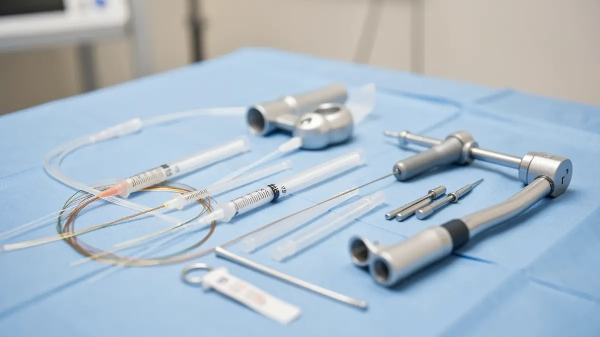 Material funxible para intervencións de uroloxía.