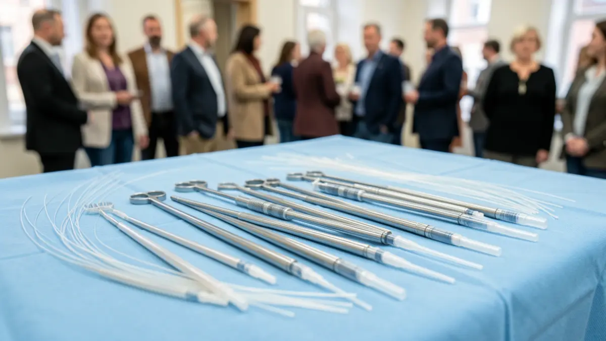 Imaxe de material funxible e instrumental para cirurxía urolóxica.
