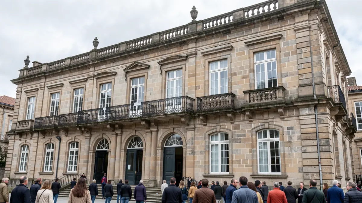 Imagen genérica de una facultad universitaria gallega con arquitectura tradicional.