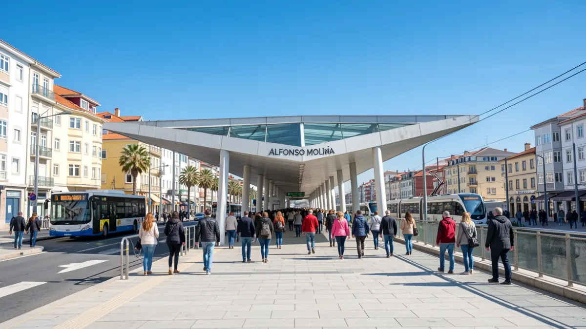 Imaxe xenérica da pasarela peonil de Alfonso Molina na Coruña, tras a súa reapertura.