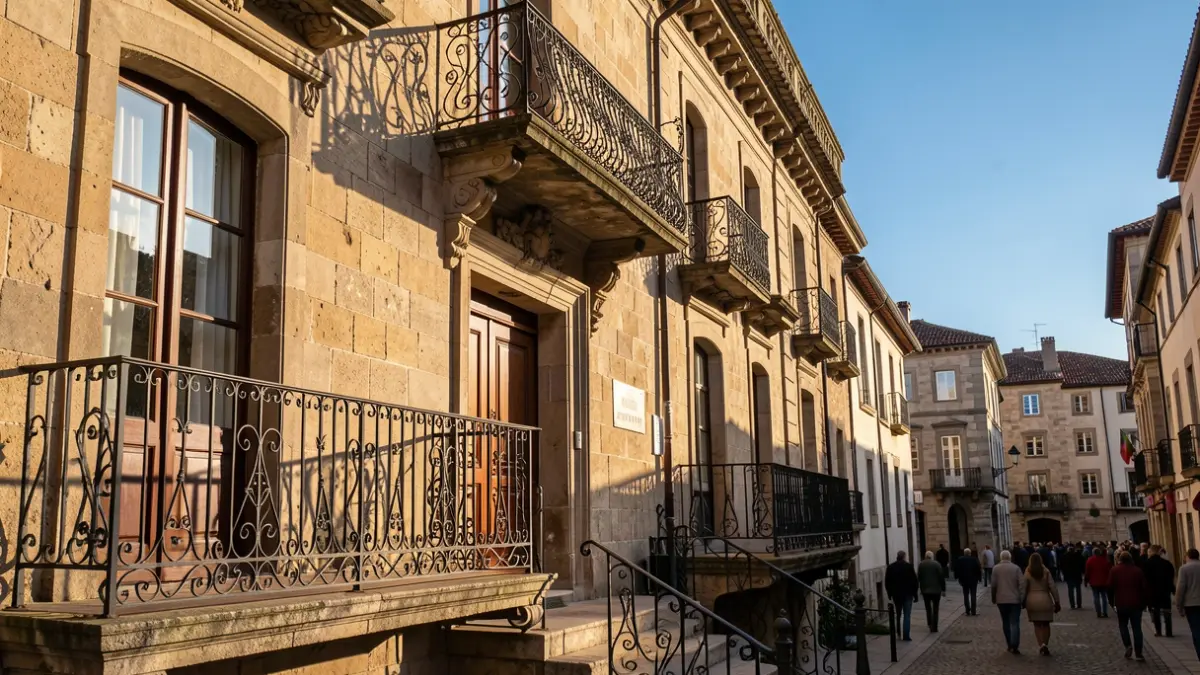 Imaxe xenérica dun concello galego con luz solar.