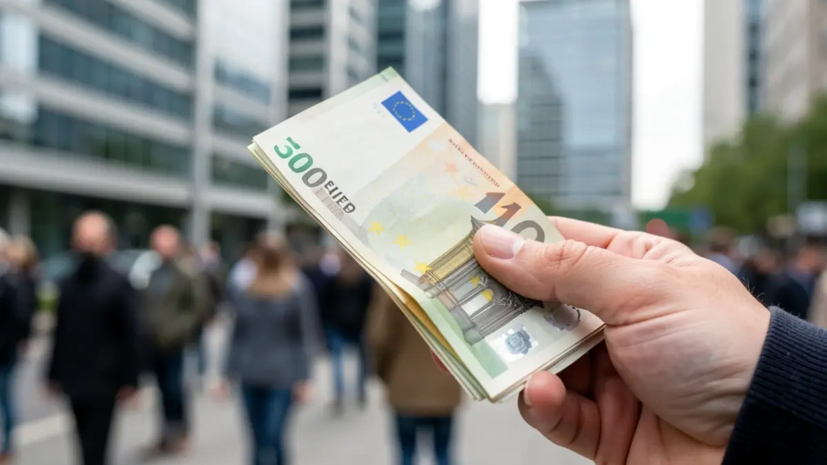 Imagen genérica de dinero y edificios de oficinas.