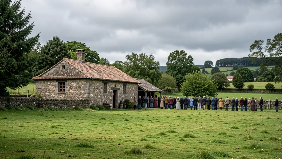 Imagen genérica de una casa rural tradicional gallega en entorno rural.