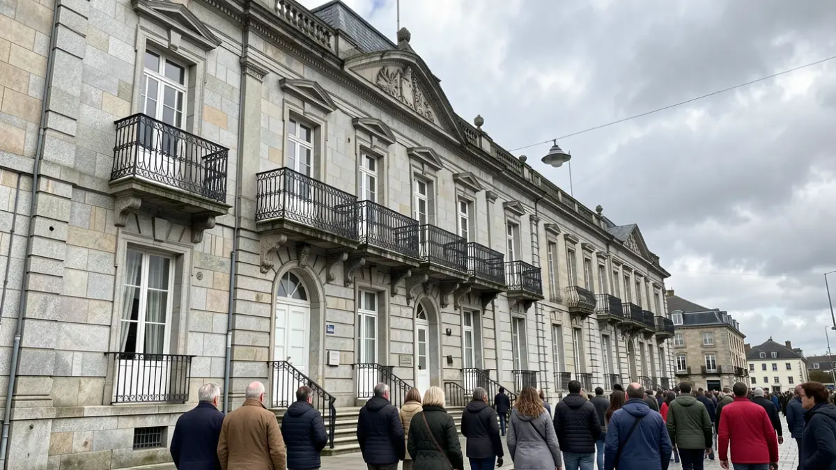 Imaxe xenérica dun edificio institucional de Galicia con arquitectura de granito.