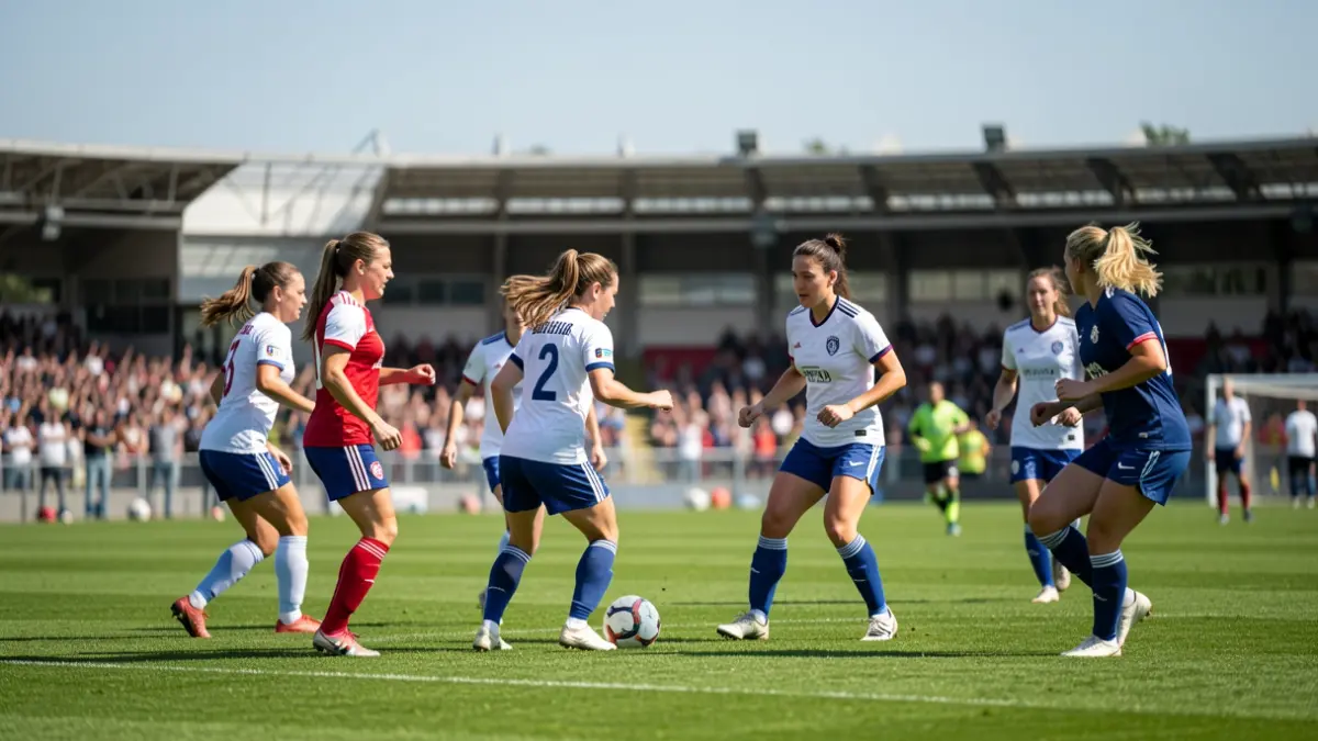 Imagen genérica de mujeres jugando al fútbol en un campo.
