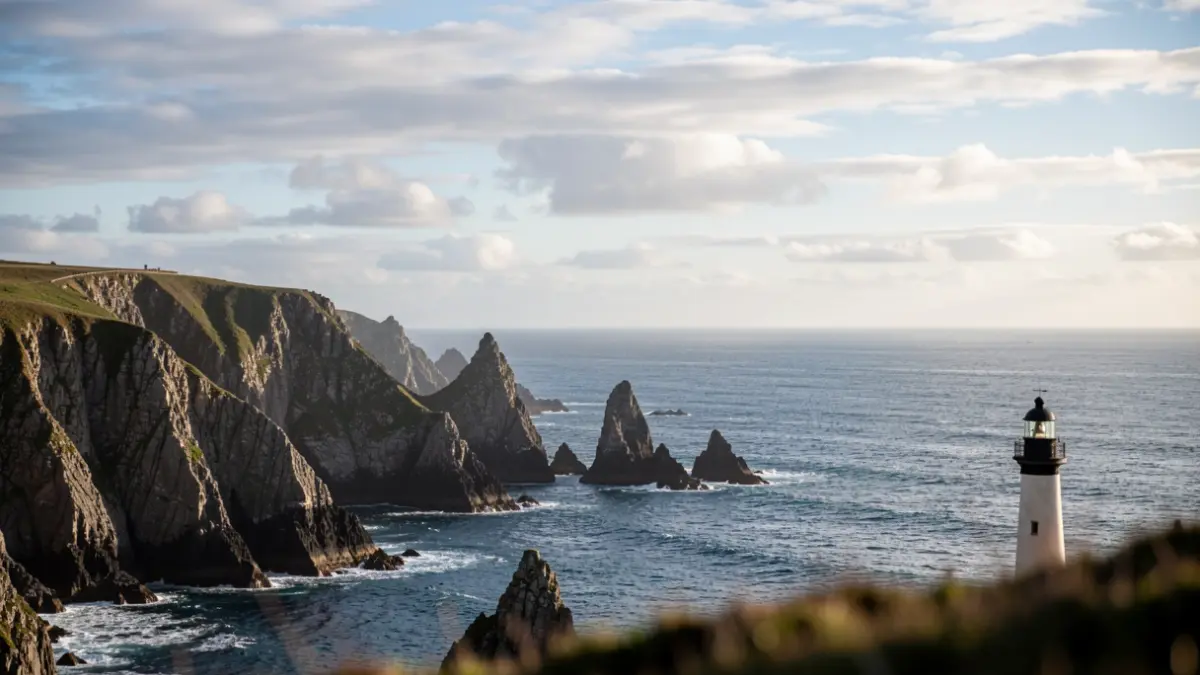 Imaxe xenérica dunha costa galega con formacións rochosas e o océano Atlántico.