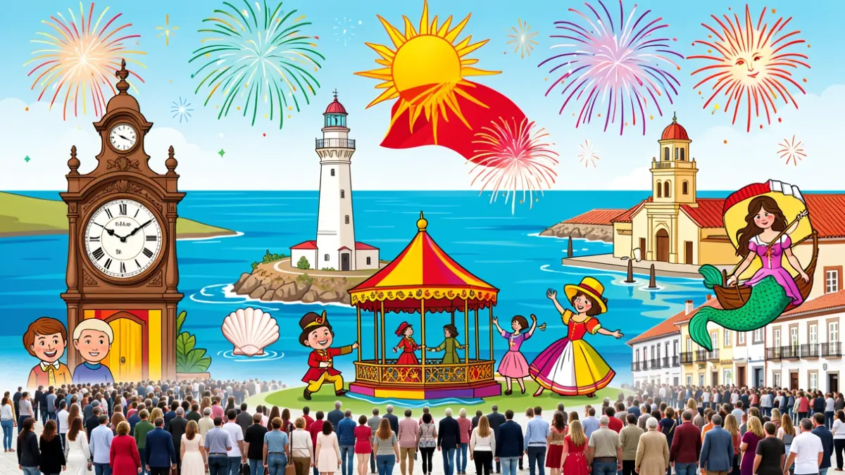 Imaxe xenérica de elementos festivos e culturais de Cangas.