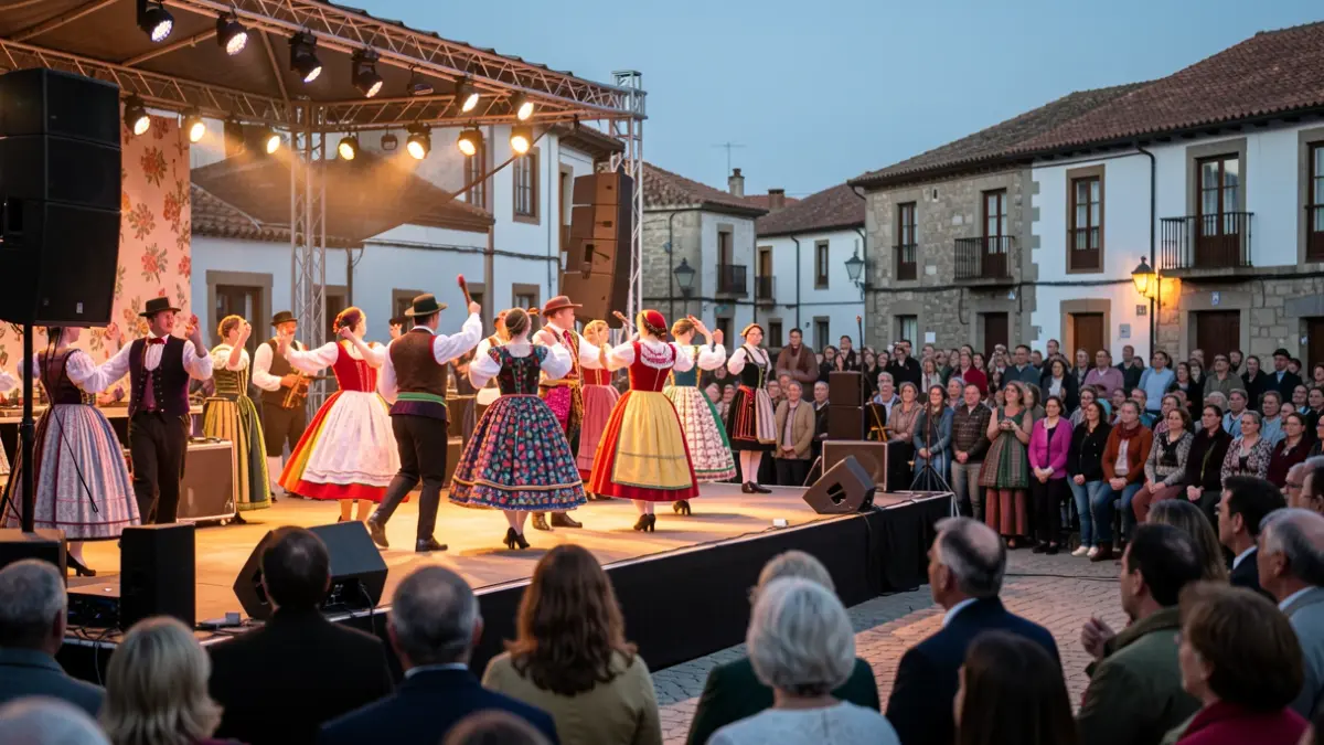 Imagen genérica de actuación de folclore en Galicia.