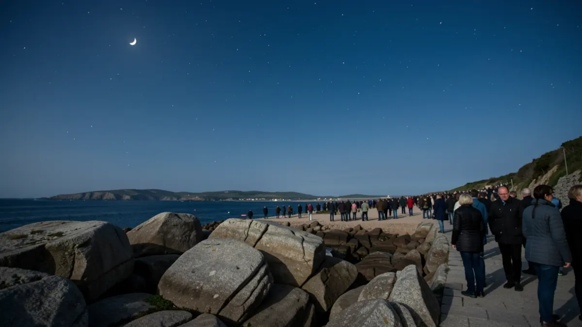 Imaxe xenérica dun ceo nocturno galego con lúa e estrelas.