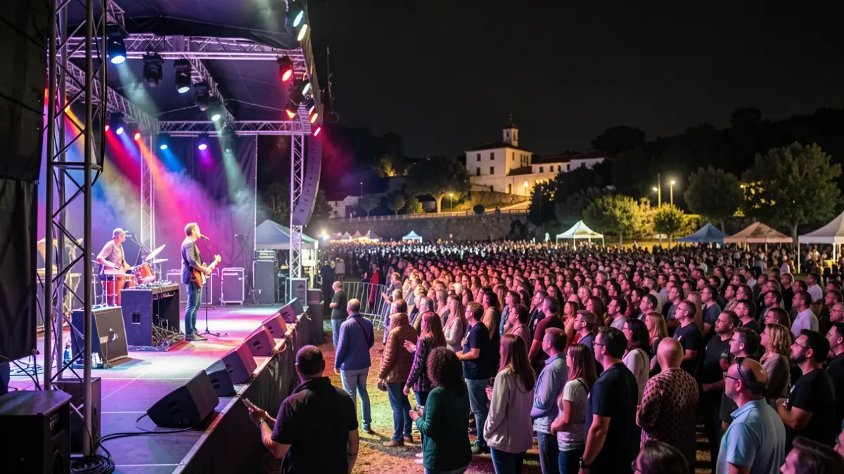 Imaxe xenérica dun concerto ao aire libre en Galicia.