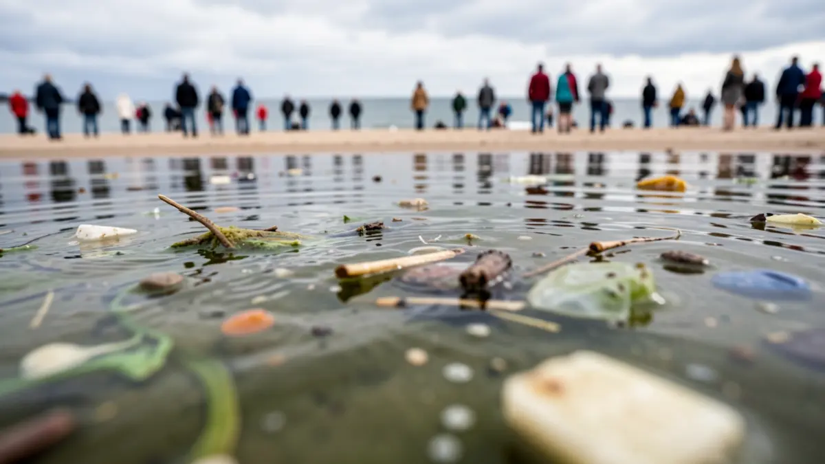 Imagen genérica de agua contaminada en la playa.