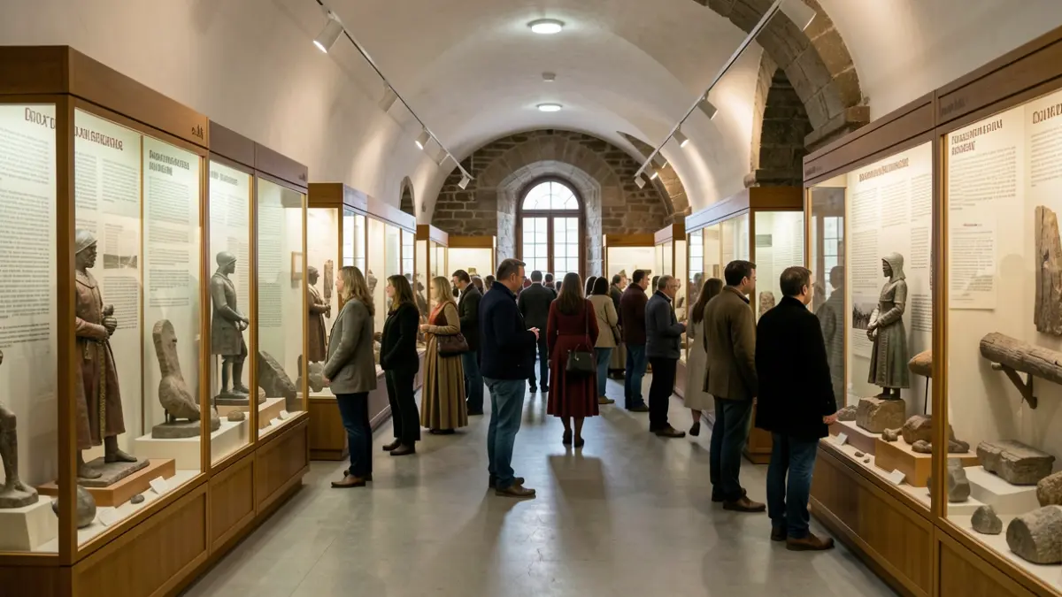 Imaxe xenérica dun centro cultural galego con pezas históricas.