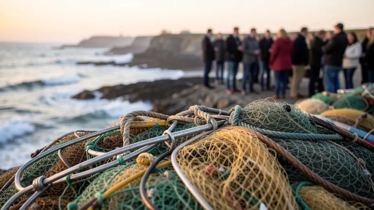 Primera imagen de aparejos ilegales de pesca incautados por el Servizo de Gardacostas de Galicia.