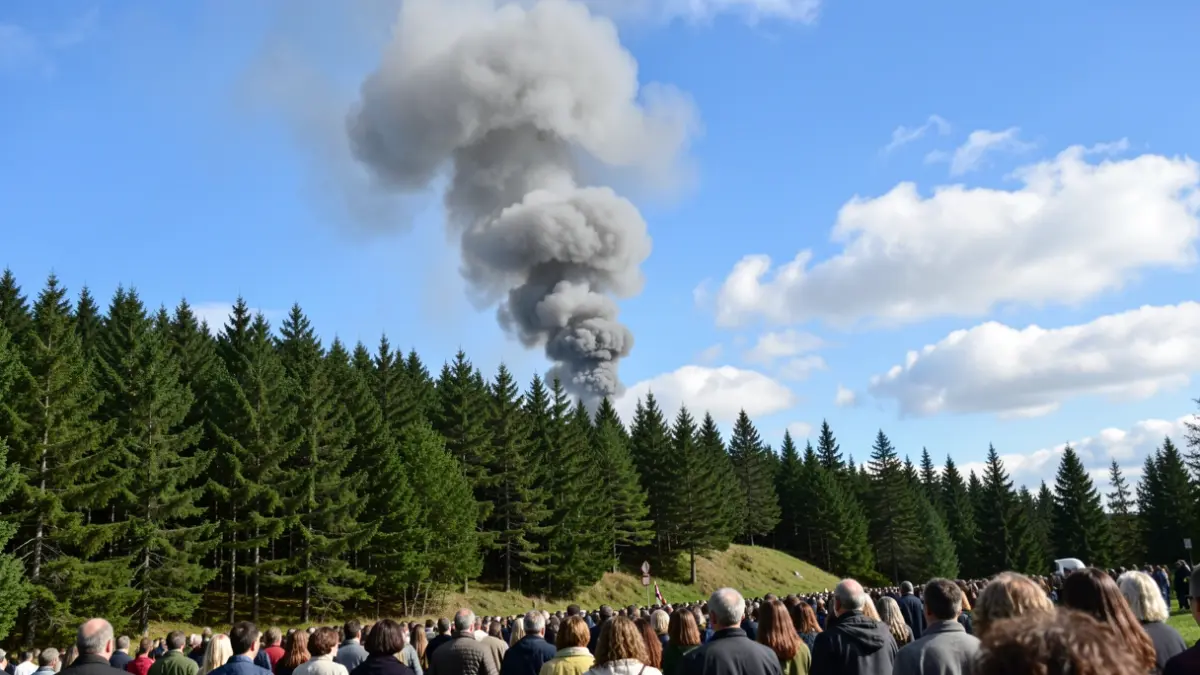 Imaxe xenérica de fume dun incendio forestal nun monte galego.