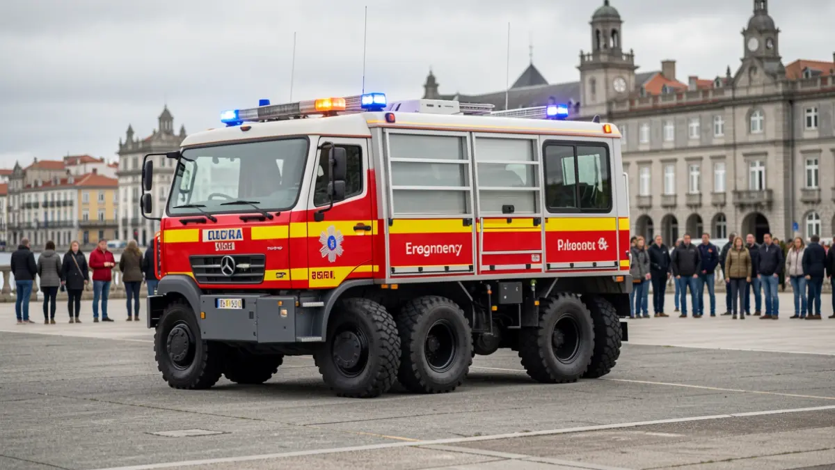 Imagen de un vehículo de Puesto de Mando Avanzado para los servicios de emergencia del Concello da Coruña.