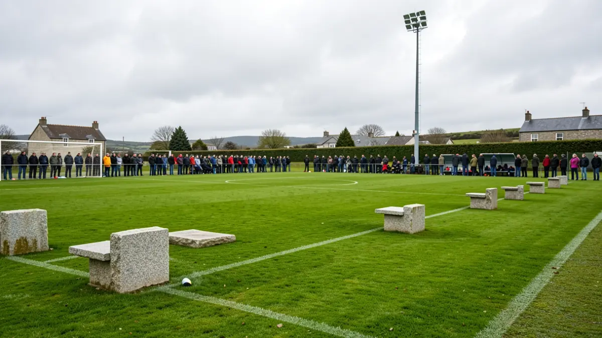 Imaxe xenérica dun campo de adestramento de fútbol en Galicia.