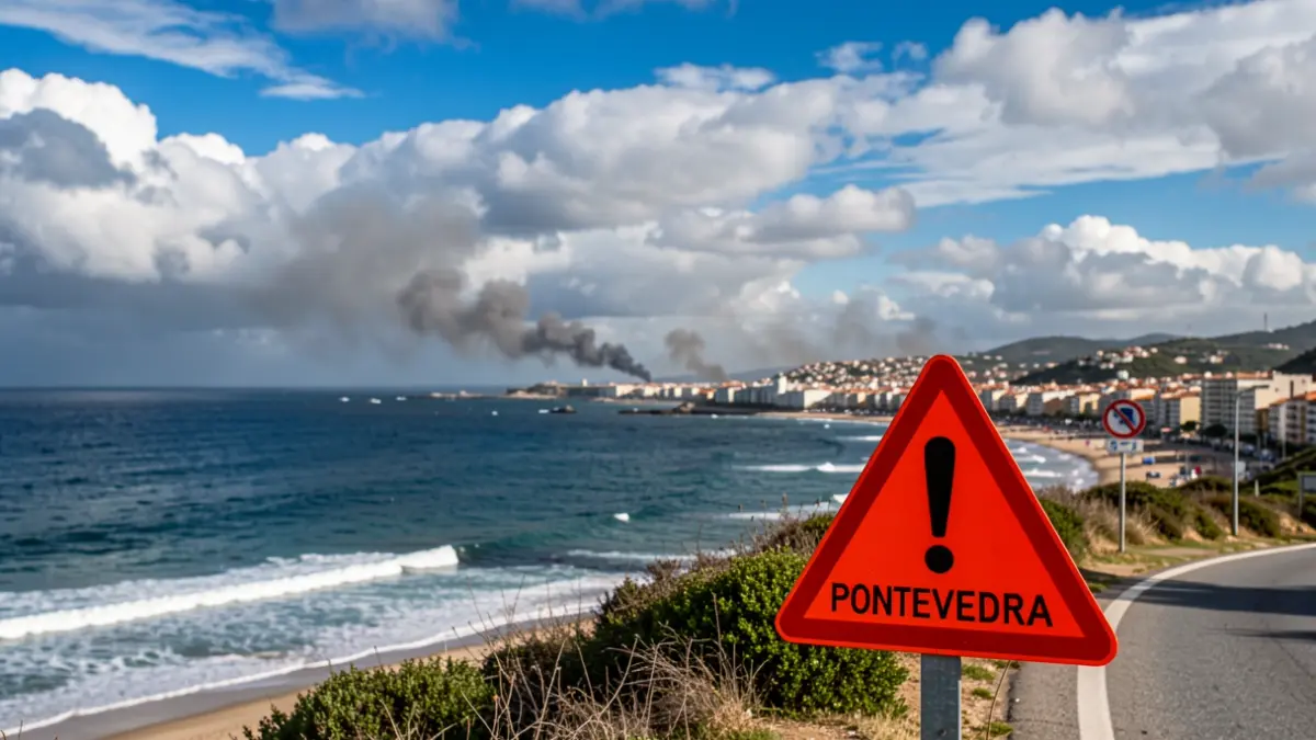 Imagen genérica de alerta por calor y riesgo de incendios en la costa de Pontevedra.
