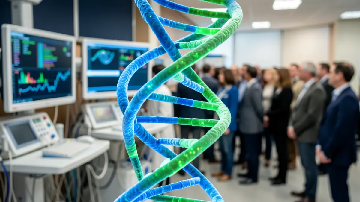 Imaxe xenérica de investigación xenética e saúde.