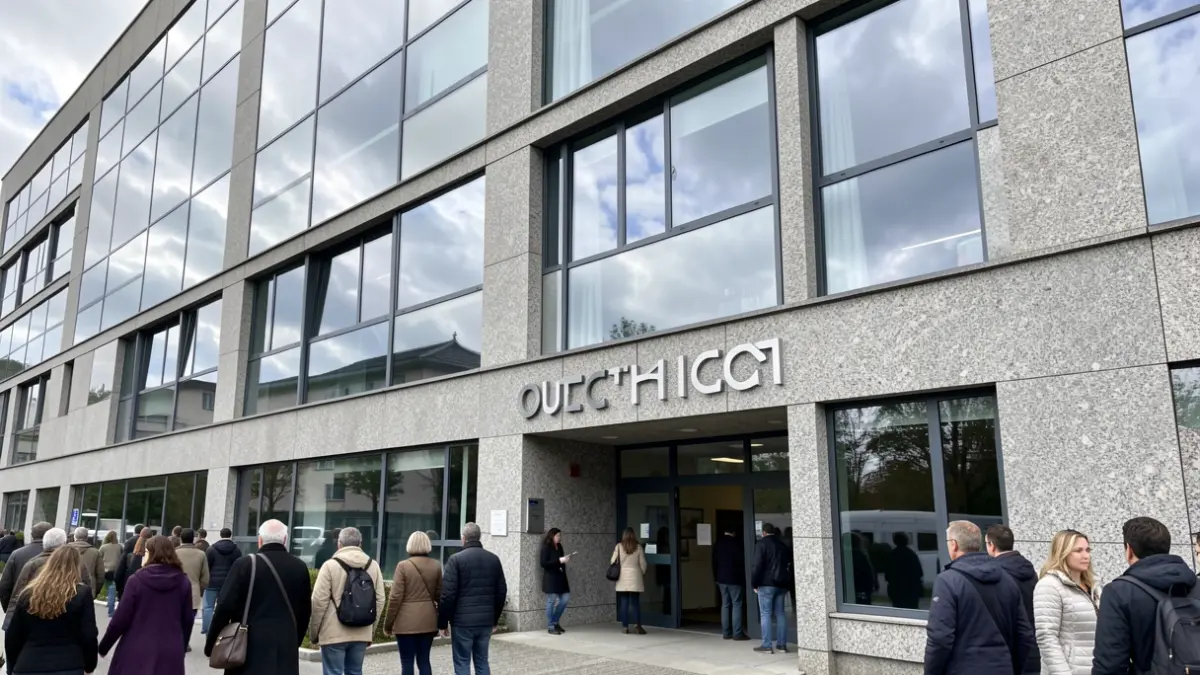 Imaxe xenérica de fachada dun edificio universitario galego con ventás e sinalización.