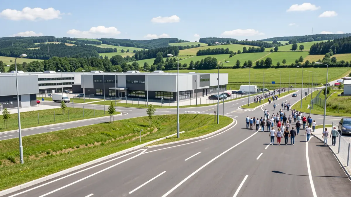 Imaxe xenérica de infraestruturas dun parque empresarial moderno en Galicia.