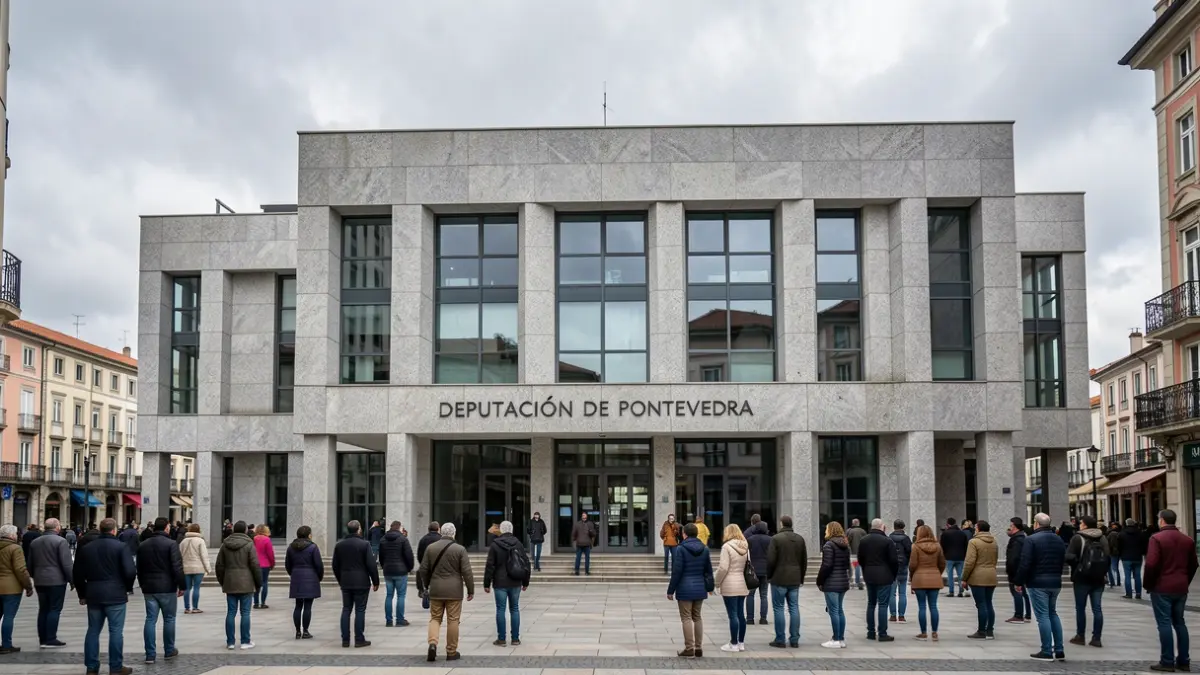 Imaxe xenérica da fachada da Deputación de Pontevedra en Vigo.
