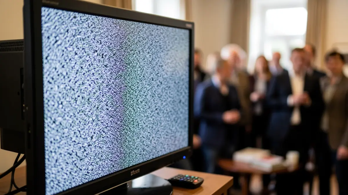 Imaxe xenérica dunha pantalla de televisión con estática.