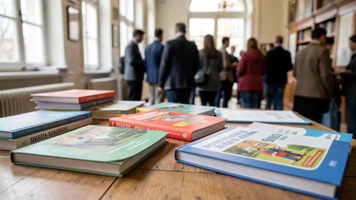 Imagen genérica de libros y material escolar sobre una mesa.
