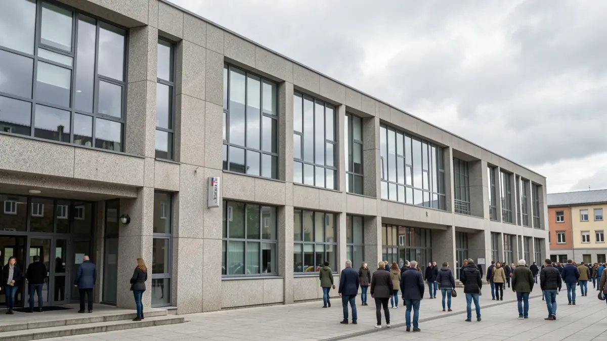 Imaxe xenérica dun campus universitario industrial en Galicia.