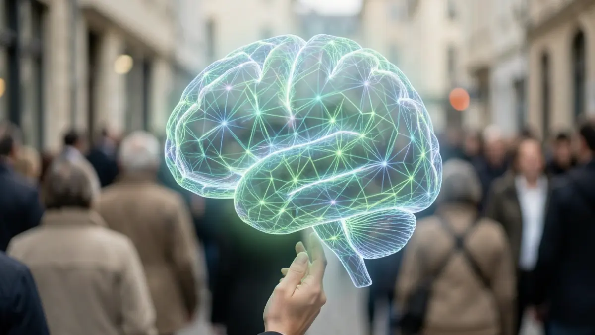 Imagen genérica de redes neuronales borrosas y manos ofreciendo apoyo.