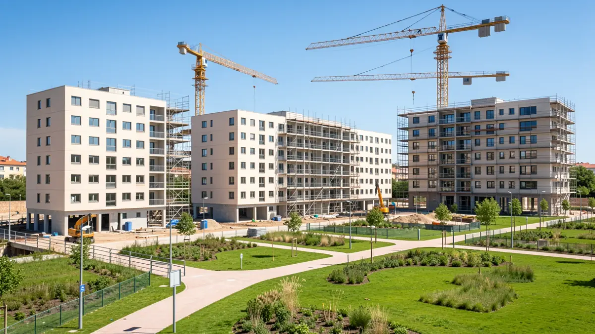Imaxe xenérica de obras de vivendas públicas en Ferrol.