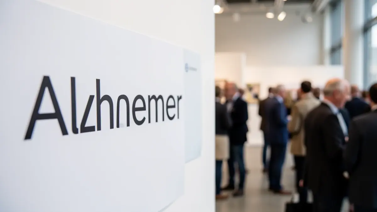 Imaxe dun cartel sobre o Alzheimer nunha exposición conmemorativa.