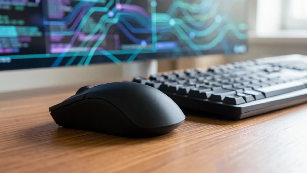 Imagen genérica de tecnología digital, con un ratón y teclado sobre una mesa.