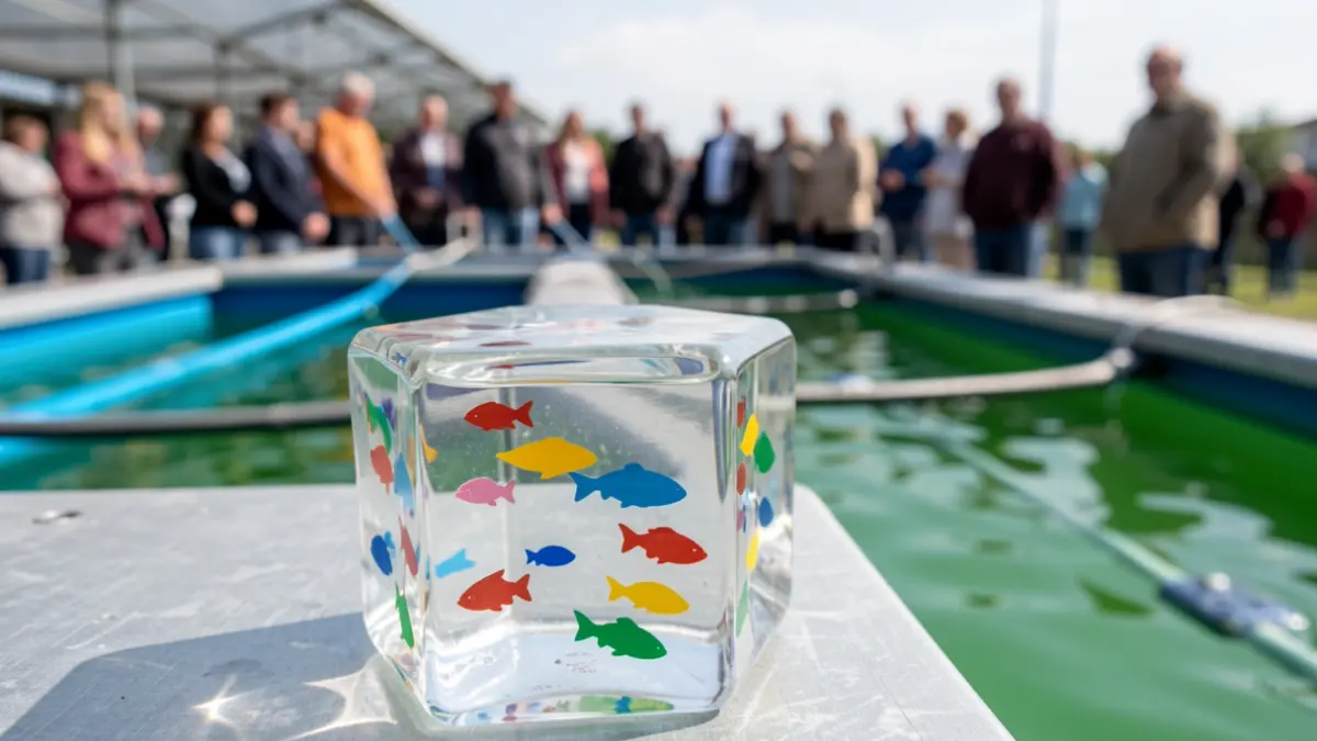 Imagen genérica de suplementos alimentarios para peces de cultivo.