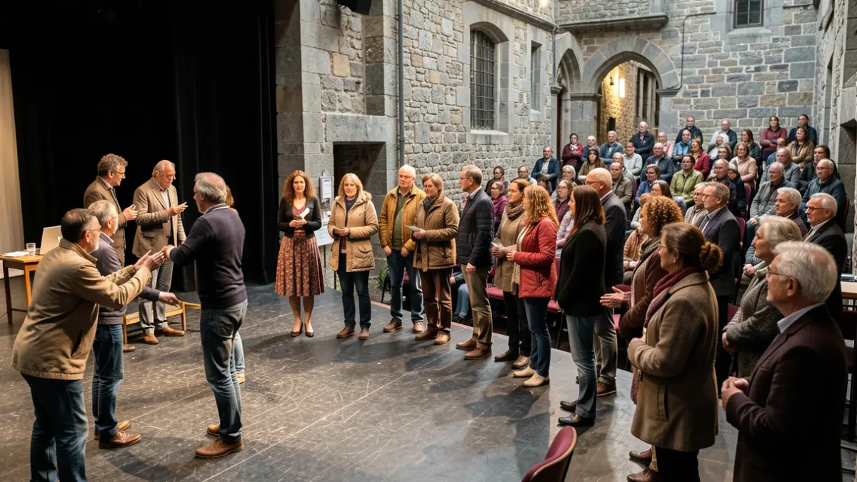 Imagen genérica de gente participando en un taller de teatro en Galicia.
