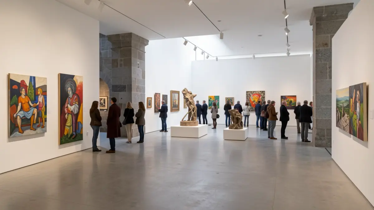 Imagen genérica del interior de un museo de arte contemporáneo con obras expuestas.