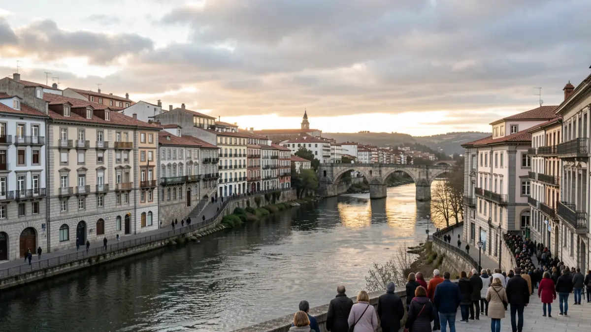 Imagen genérica de la ciudad de Ourense con el río Miño y el puente romano.