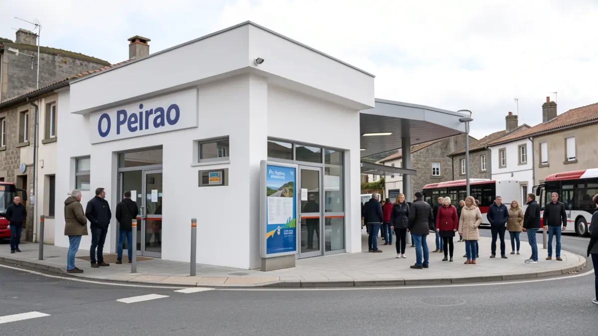Imagen genérica de un punto de información turística en una estación de autobuses.