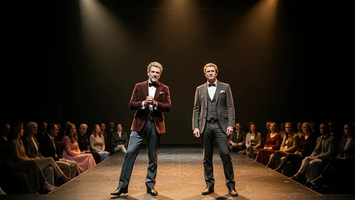 Imagen genérica de dos actores en escena, representando opuestos.