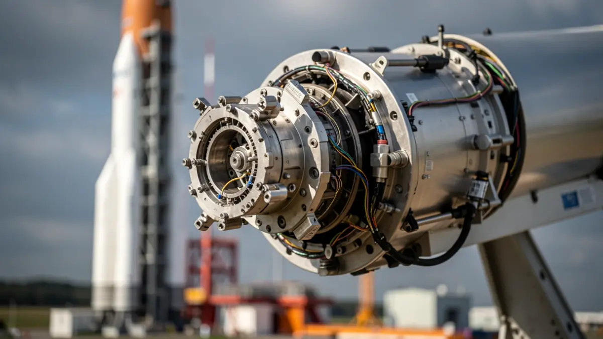 Imagen de un vehículo de transferencia orbital avanzado, OSSIE, preparado para su lanzamiento espacial.