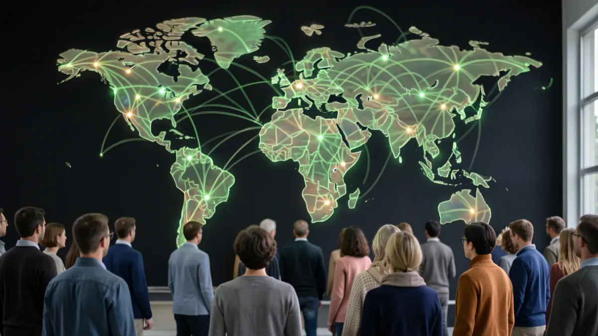 Imagen genérica de conexiones globales y sostenibilidad en la educación superior.