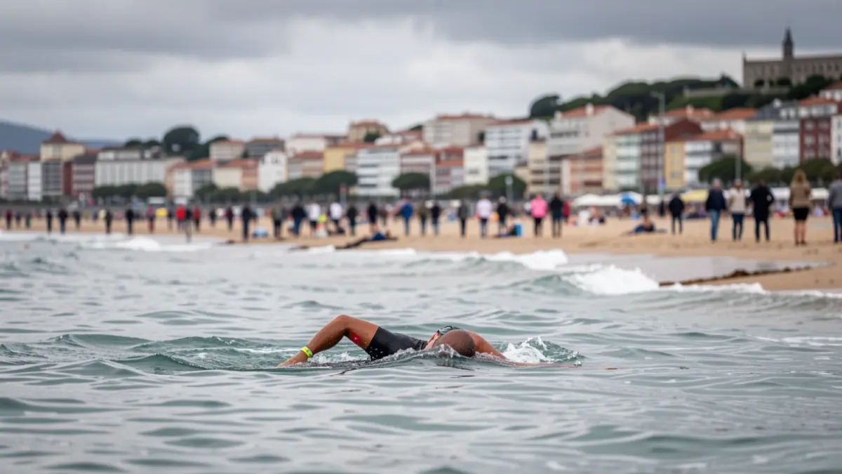 Imagen genérica de triatlón en Ribadeo.