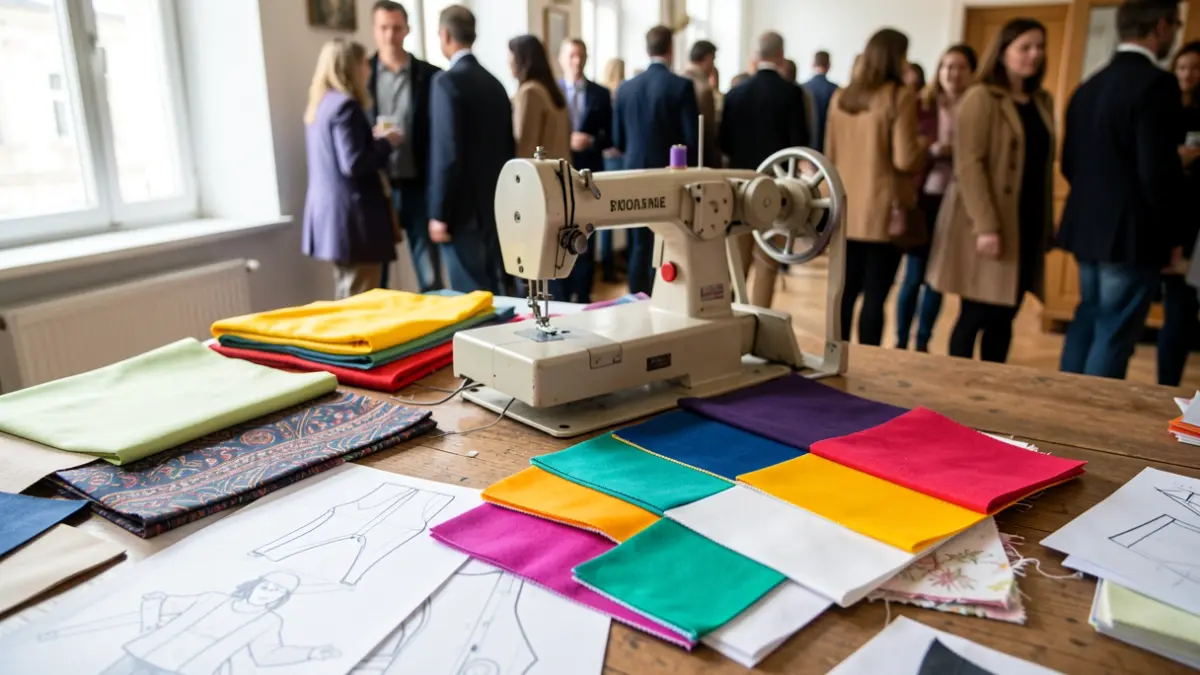 Imagen genérica de materiales de diseño y costura sobre una mesa.