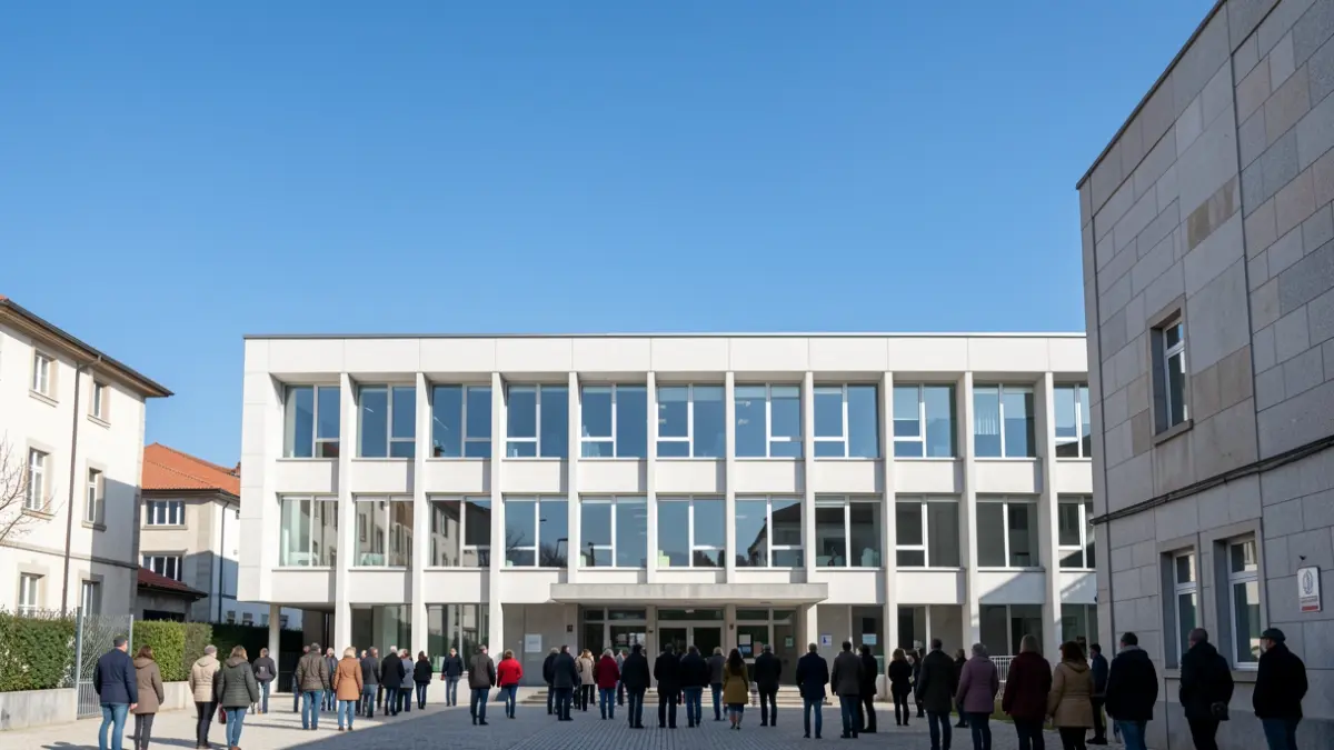 Imagen genérica de fachada de un colegio en Galicia.