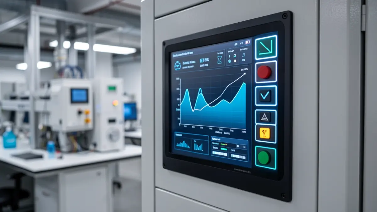 Imagen genérica de paneles de control industrial y tecnología energética.