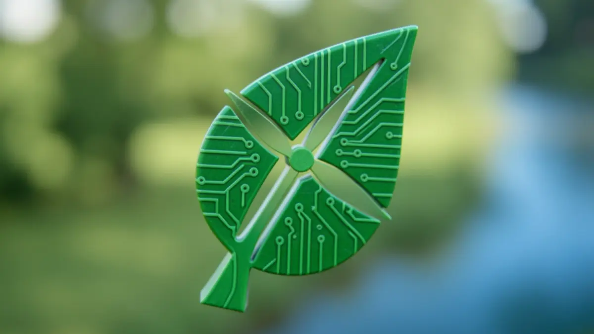 Imaxe xenérica de símbolos de enerxía verde e tecnoloxía.